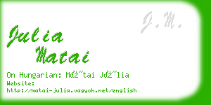 julia matai business card